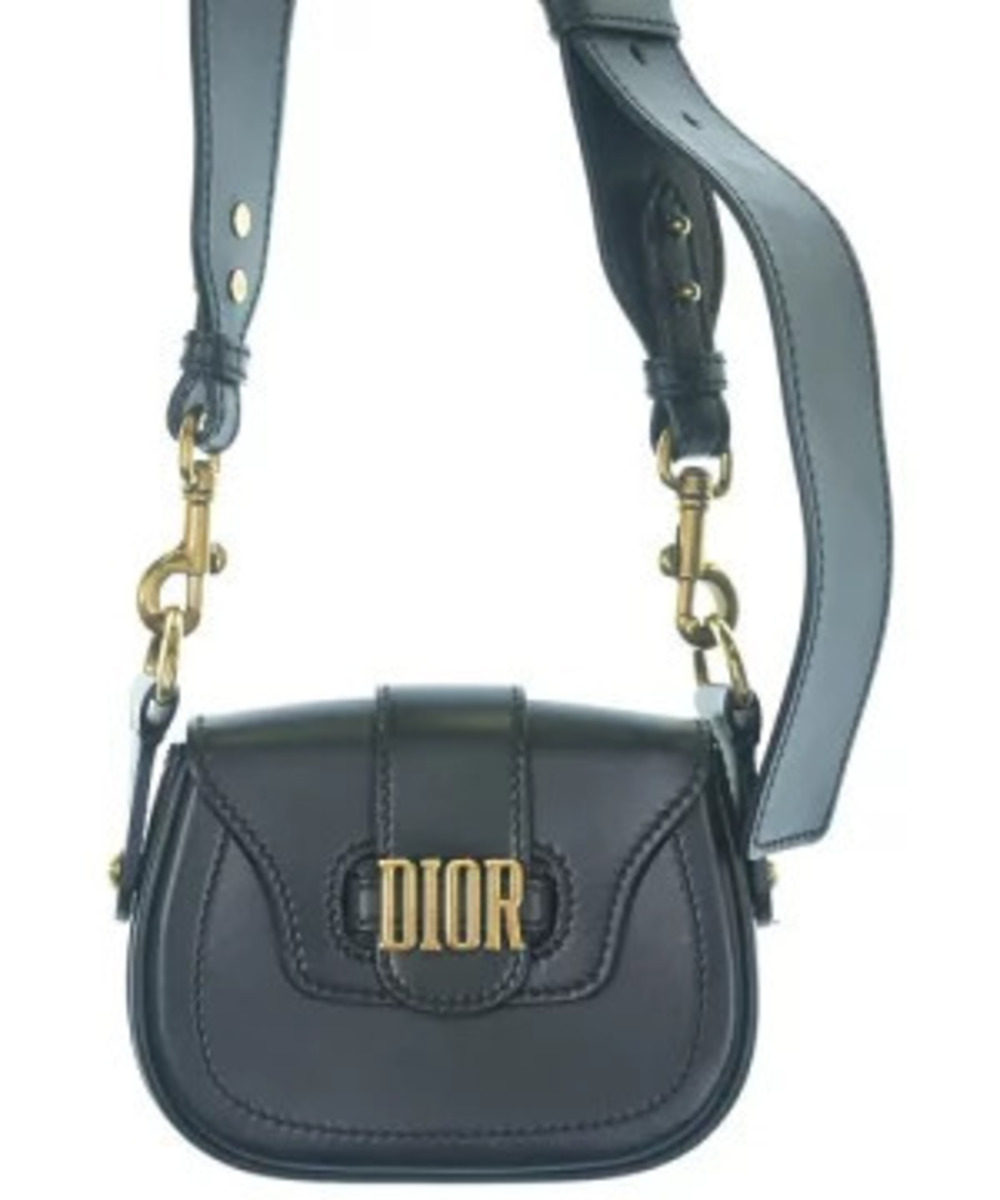 Christian Dior black Dior Fence Saddle bag